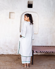 Arzu White Embroidered Co -Ord Set 7