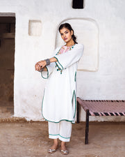 Arzu White Embroidered Co -Ord Set 5
