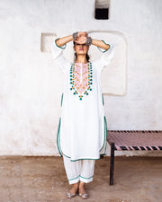 Arzu White Embroidered Co -Ord Set 4