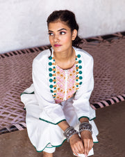 Arzu White Embroidered Co -Ord Set 3