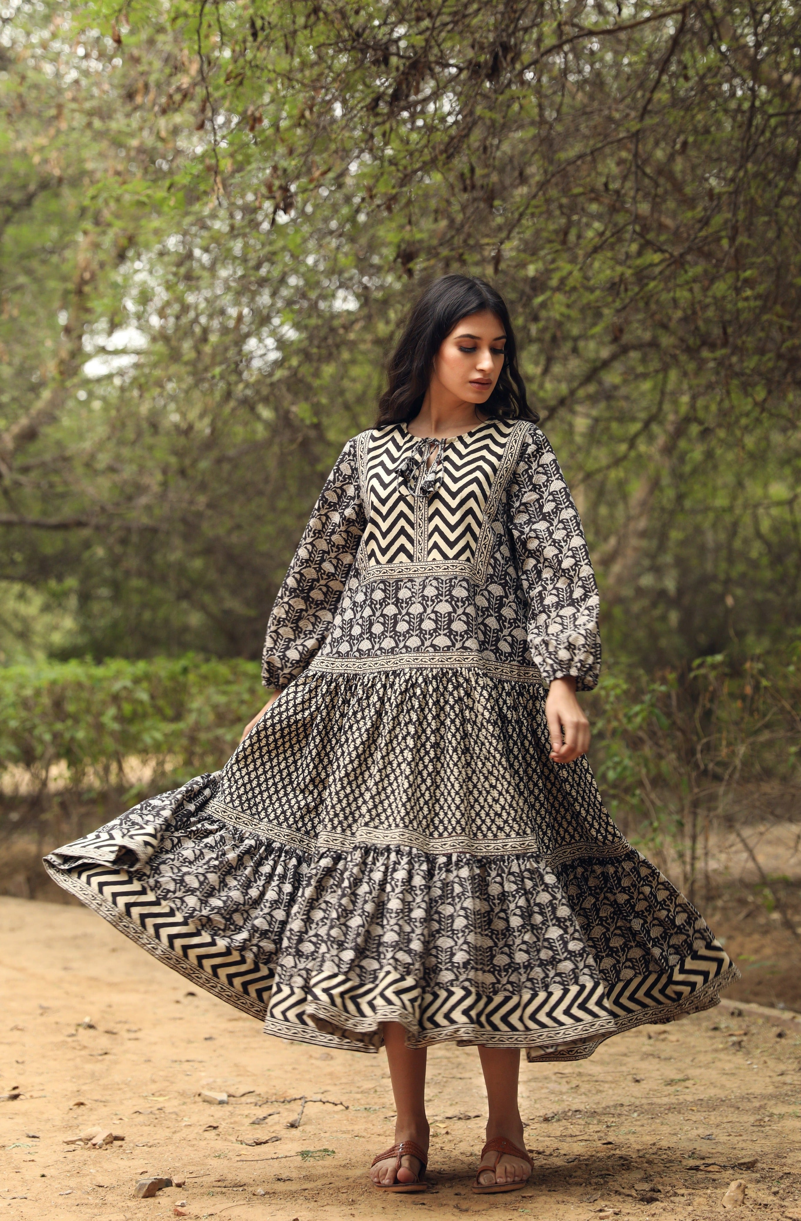 Block Printed Cotton Dress  Gulabo Jaipur