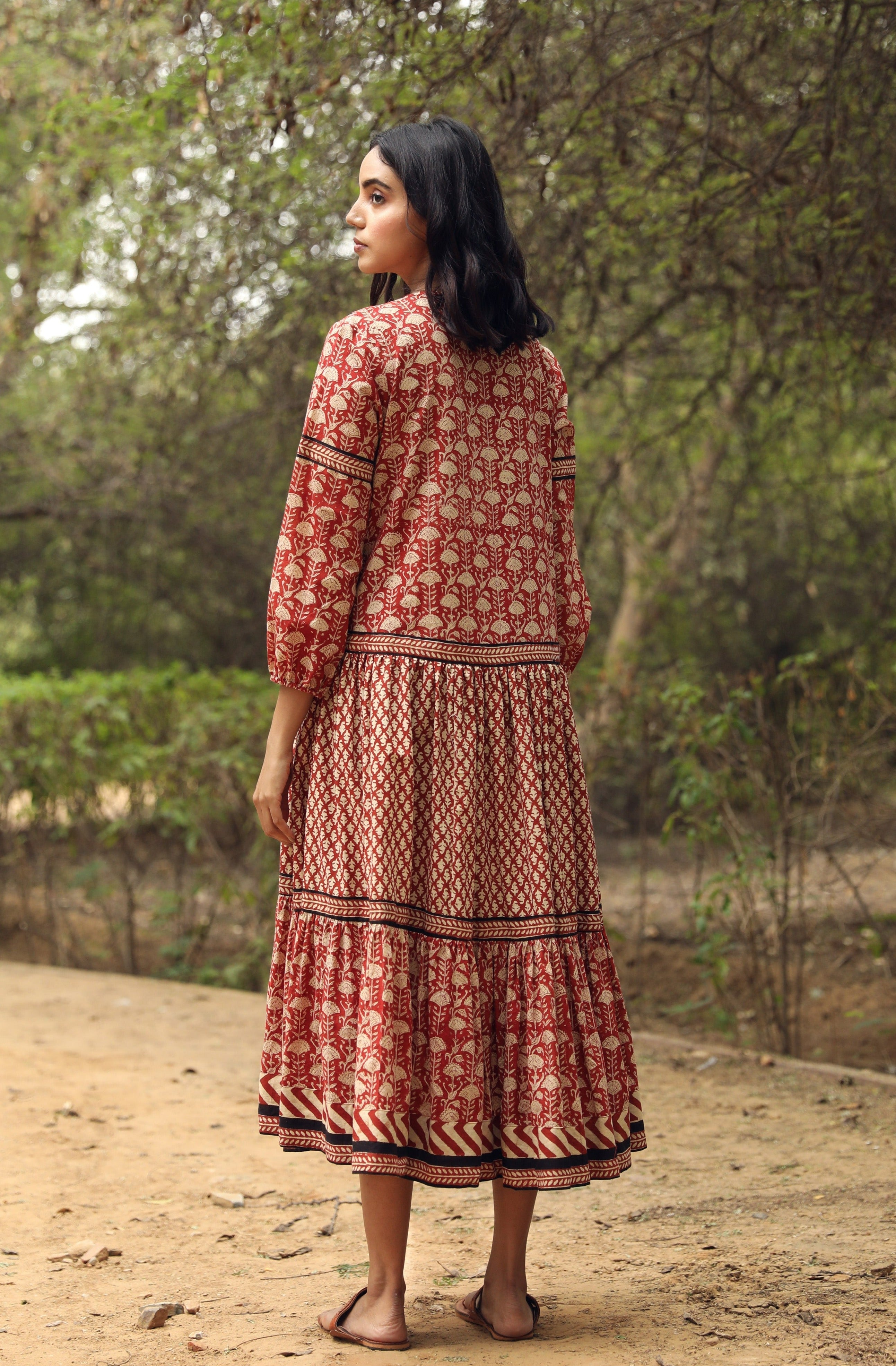 Ahana Red Dress Gulabo Jaipur
