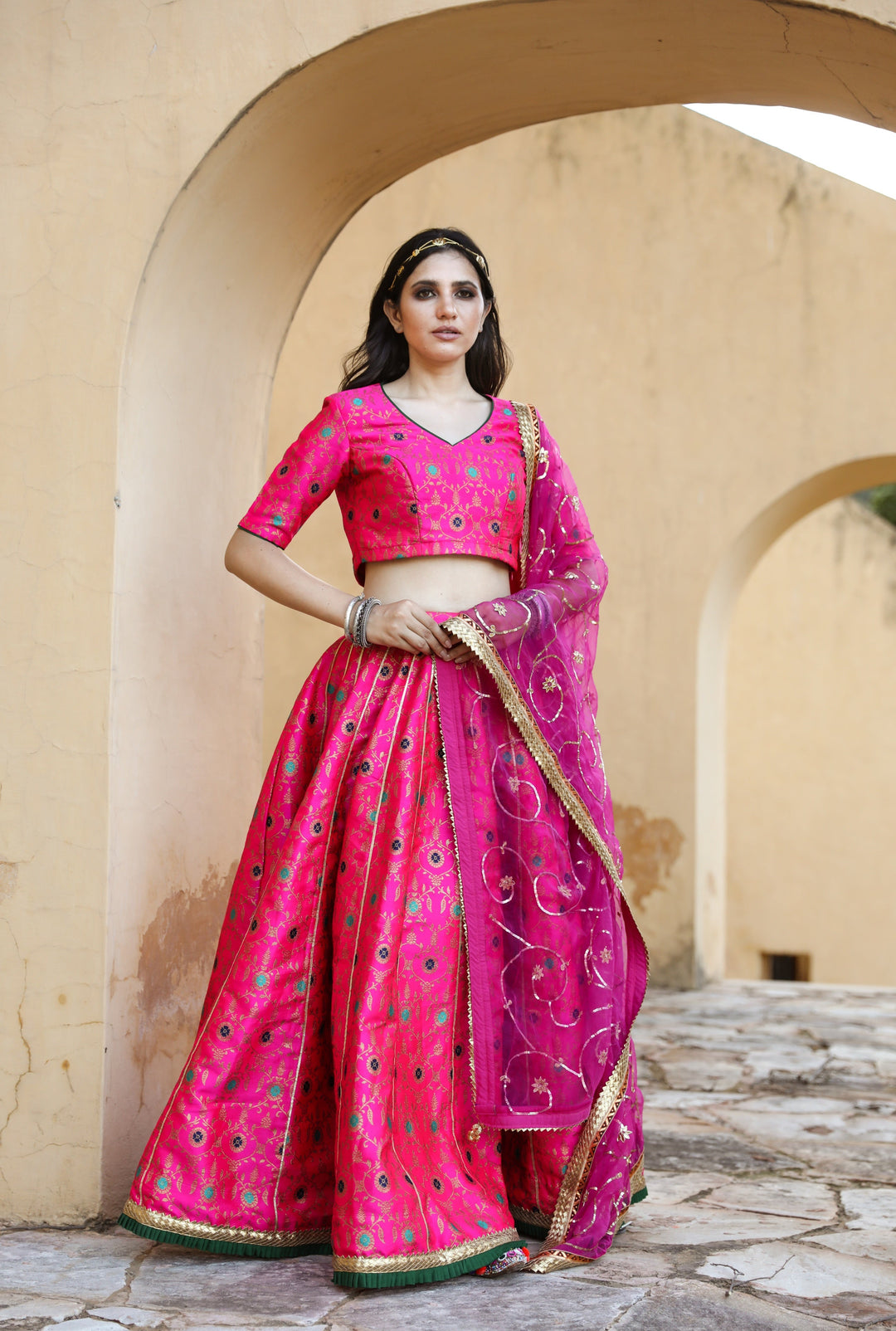 Aisha Pink Lehenga Set Gulabo Jaipur