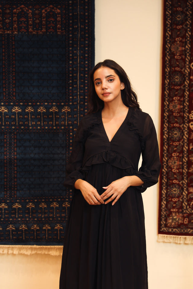Amina Black Dress