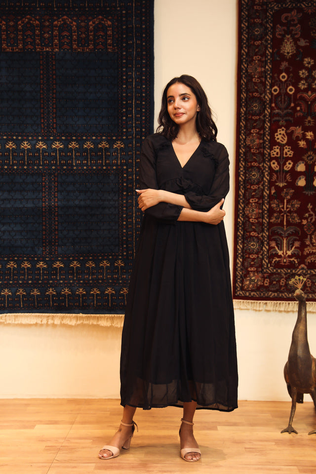 Amina Black Dress
