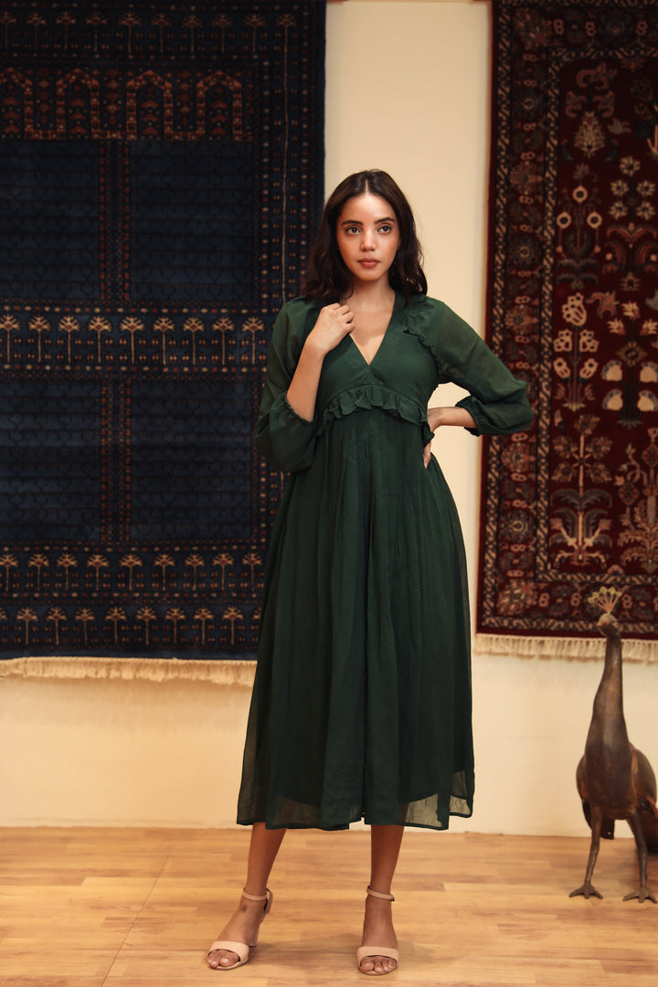 Amina Green Dress Gulabo Jaipur
