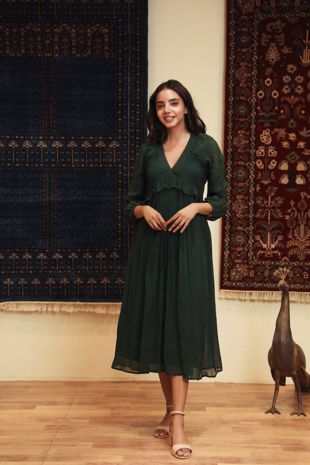 Amina Green Dress