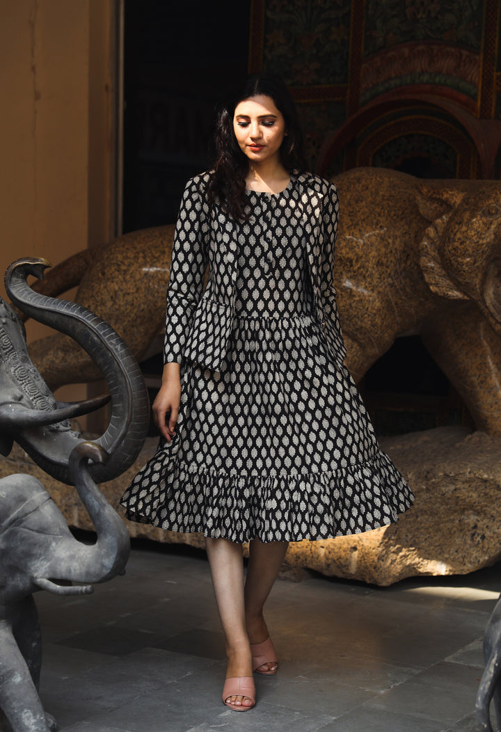 Aqsa Black Dress Gulabo Jaipur