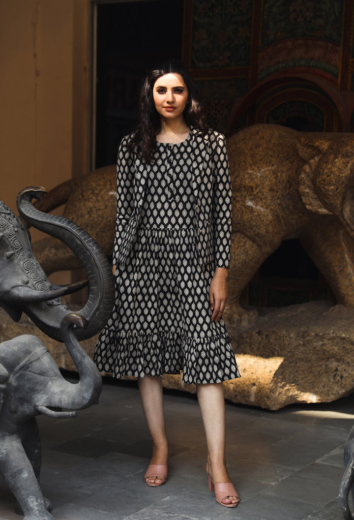 Aqsa Black Dress Gulabo Jaipur