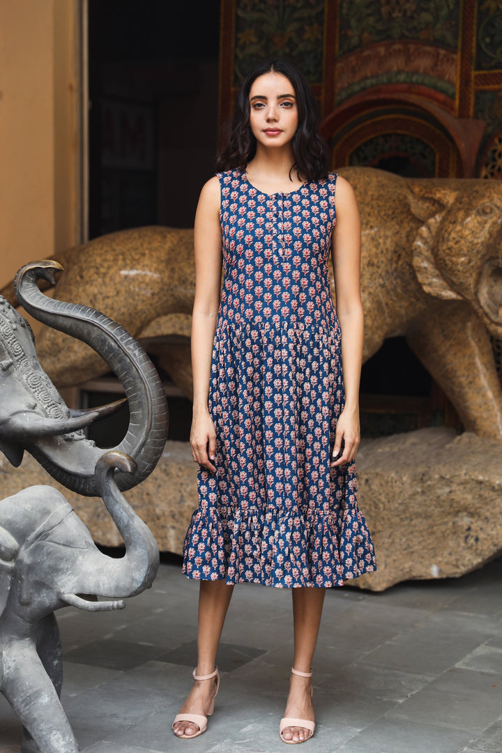 Aqsa Blue Dress Gulabo Jaipur