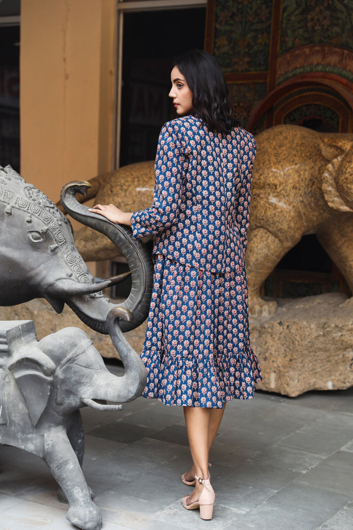 Aqsa Blue Dress Gulabo Jaipur