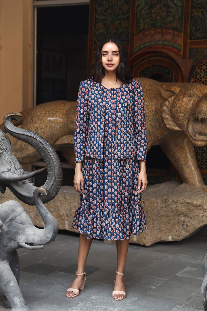 Aqsa Blue Dress Gulabo Jaipur