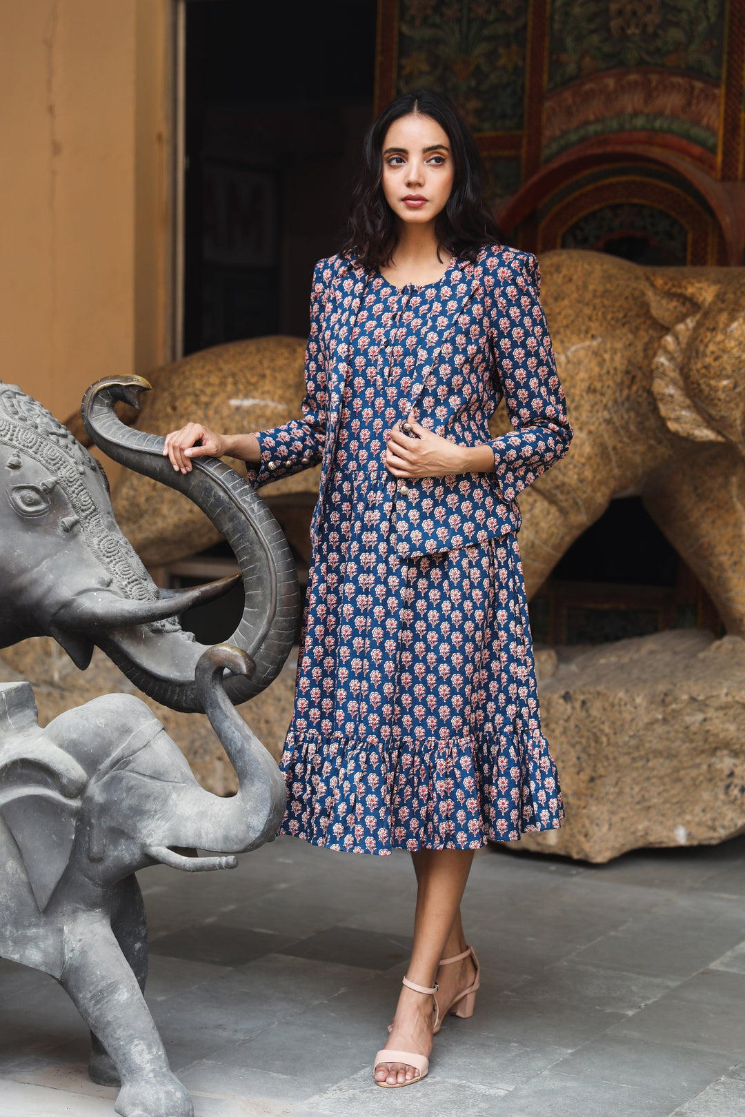 Aqsa Blue Dress Gulabo Jaipur