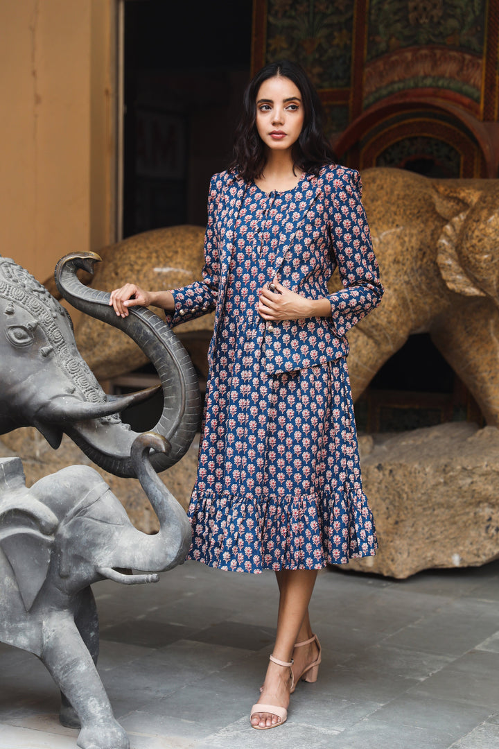 Aqsa Blue Dress Gulabo Jaipur