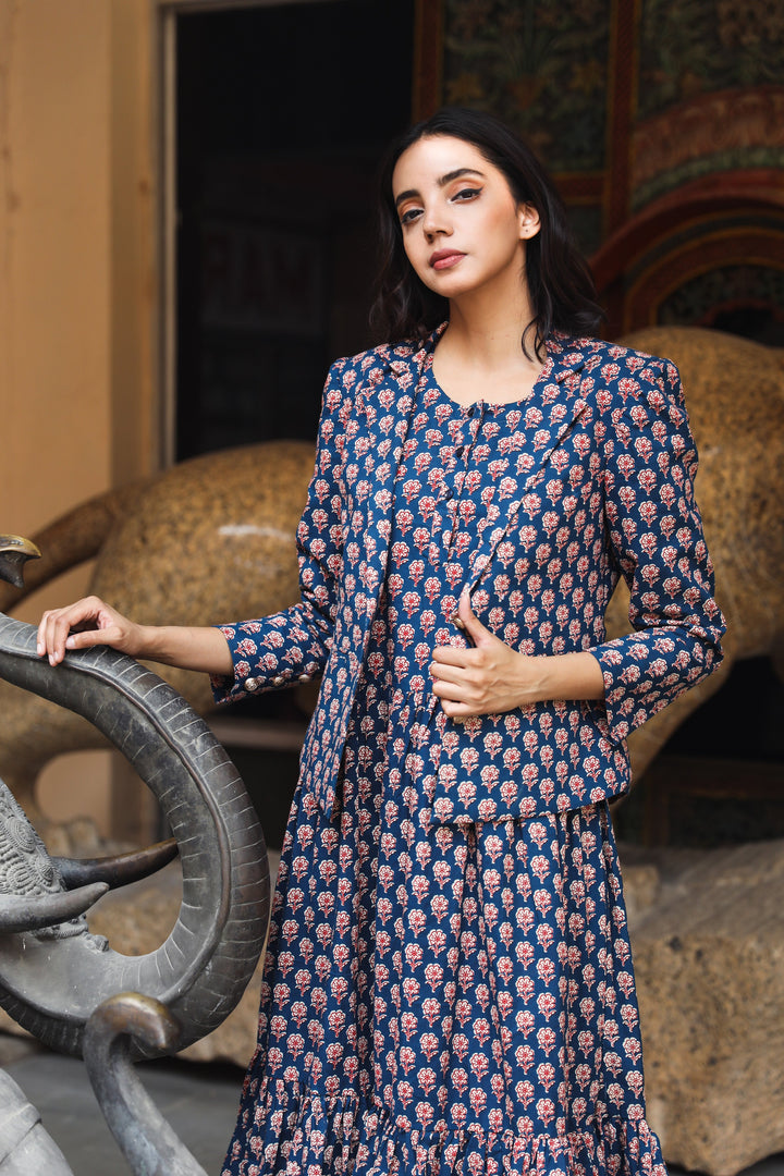 Aqsa Blue Dress Gulabo Jaipur
