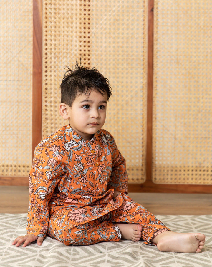 Avir Orange Set Gulabo Jaipur