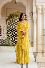 Alina  Yellow Sharara Set 4