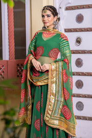 Chanchal Green Georgette Lehenga Set With Dupatta 1