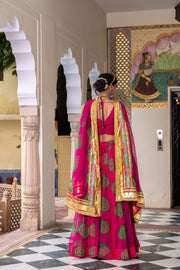 Chanchal pink  Georgette Lehenga Set With Dupatta 4
