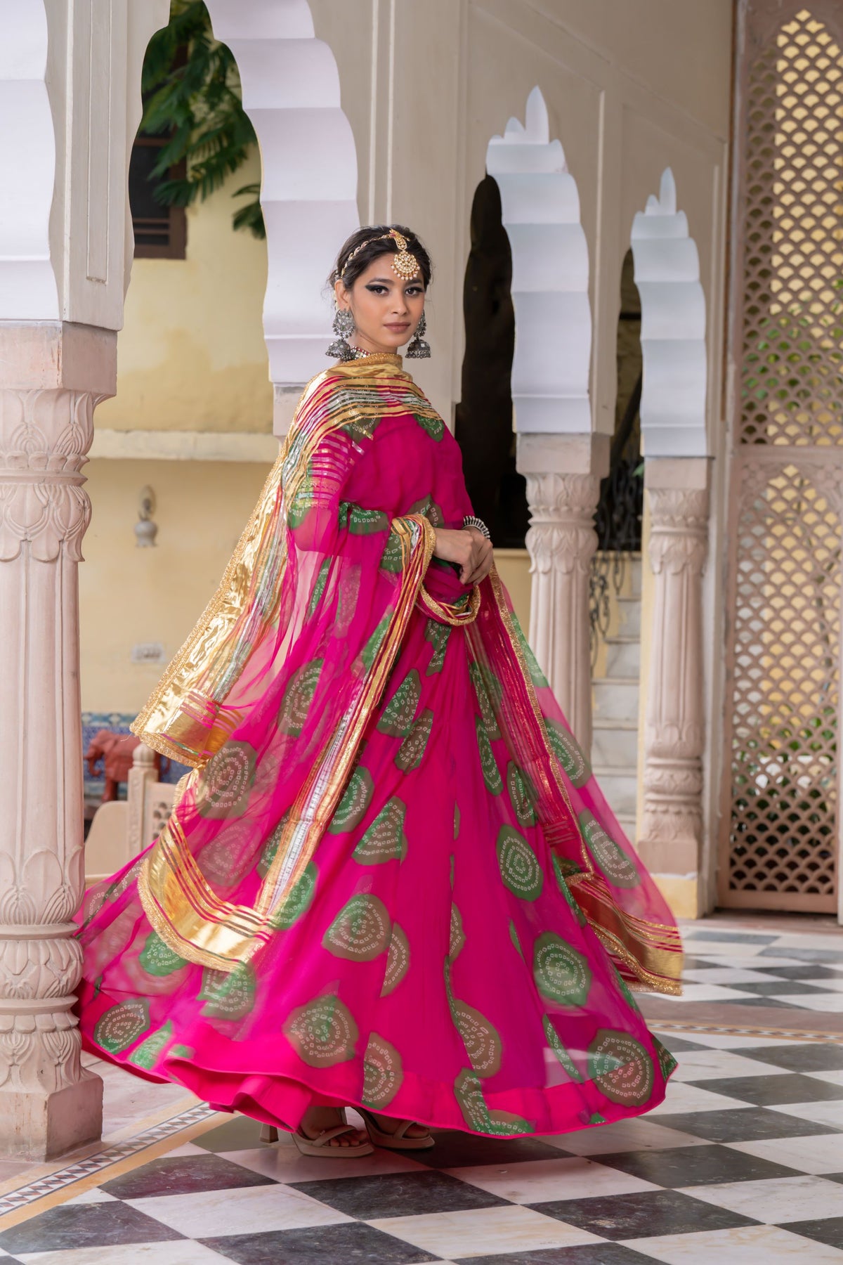 Chanchal pink  Georgette Lehenga Set With Dupatta