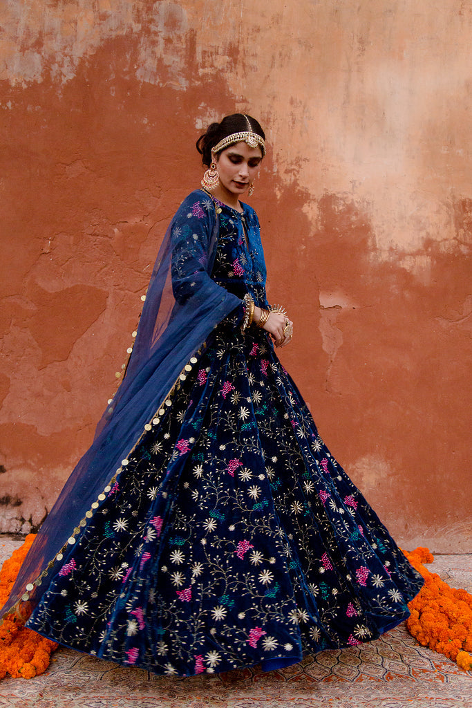 Chaya Blue Lehenga Gulabo Jaipur
