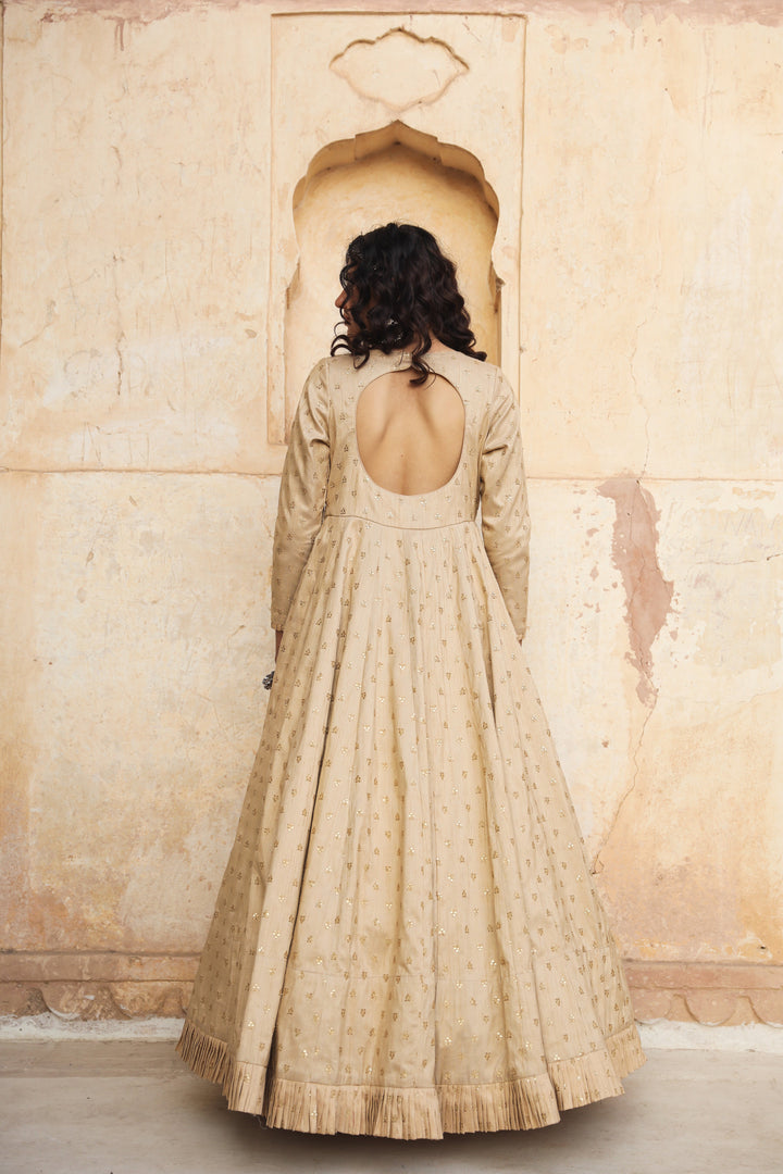 DAULAT BEIGE GOWN Gulabo Jaipur