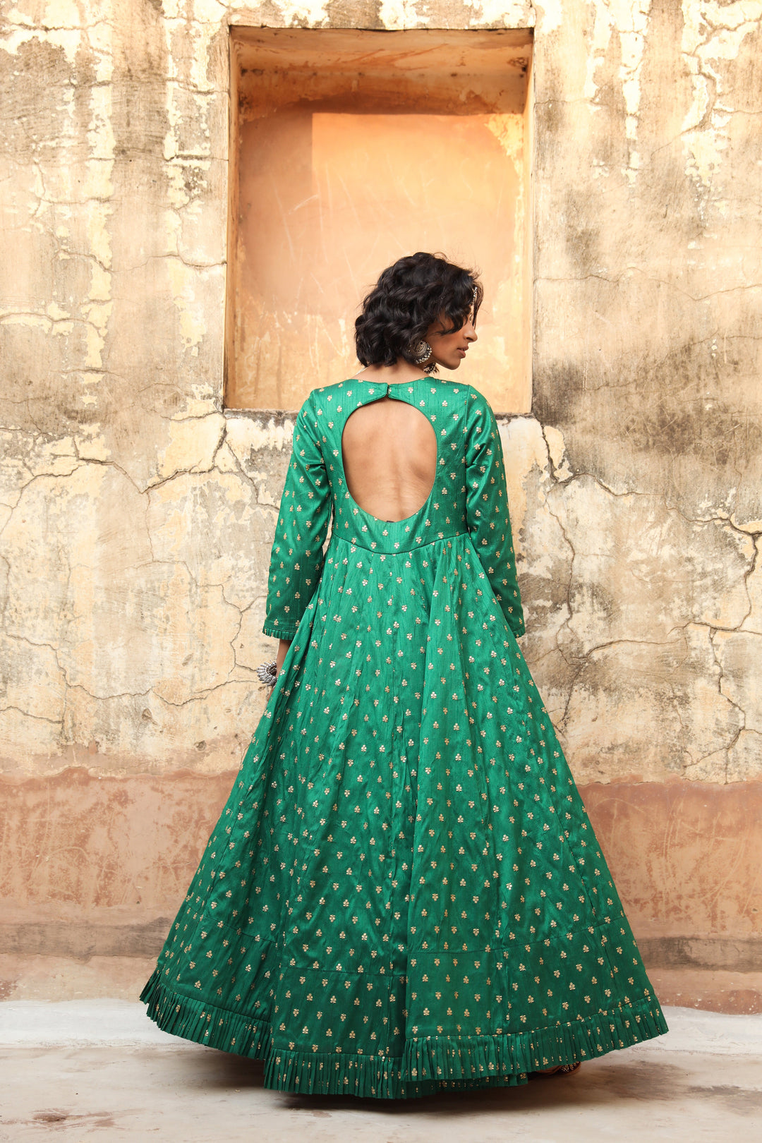 DAULAT GREEN GOWN Gulabo Jaipur