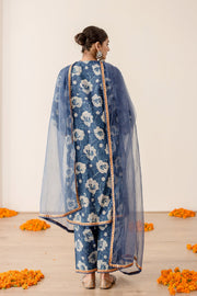 Dia Blue Straight Kurta Set 3