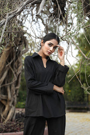 Ekta Black Cotton Top 2