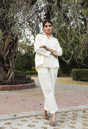 Ekta White Cotton Co-Ord Set 4
