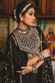 Gold Zardozi Emira Black Cottin Kurta Set With Cotton Dupatta 2