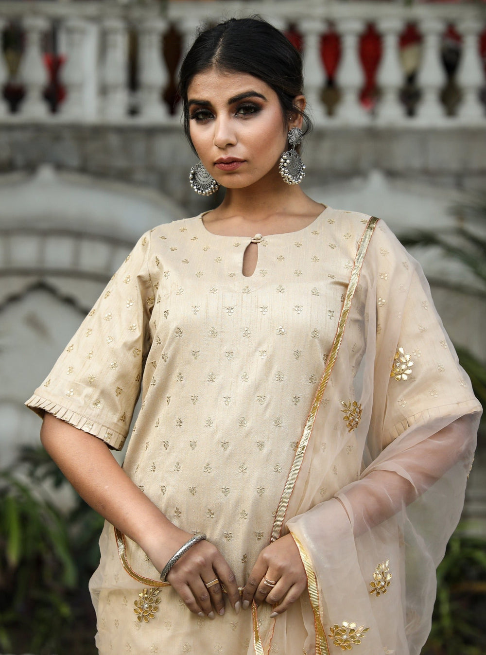 Falki Beige Straight Set Gulabo Jaipur