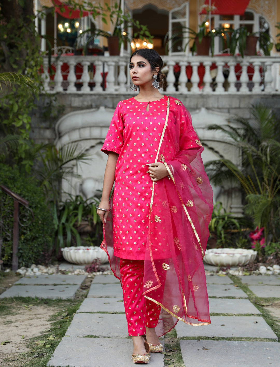 Falki Pink Straight Set Gulabo Jaipur
