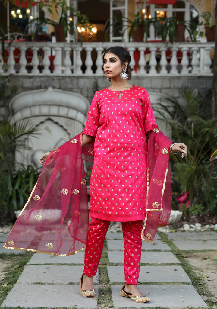 Falki Pink Straight Set Gulabo Jaipur