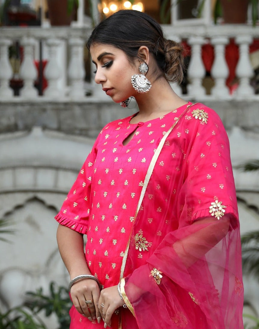 Falki Pink Straight Set Gulabo Jaipur