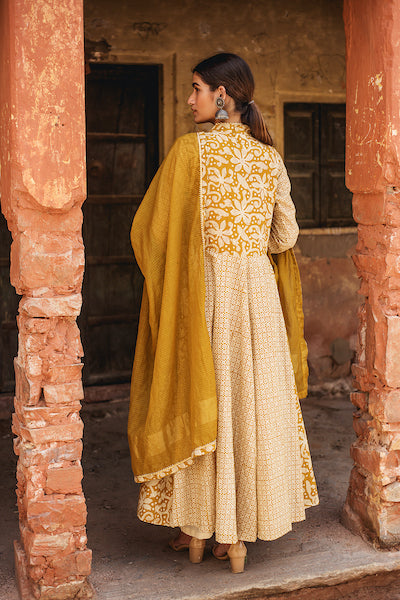 Farida Yellow Set Gulabo Jaipur