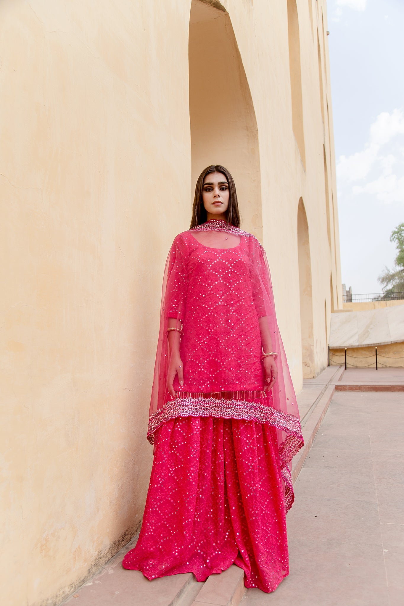 GLORY Pink Sharara Set Gulabo Jaipur