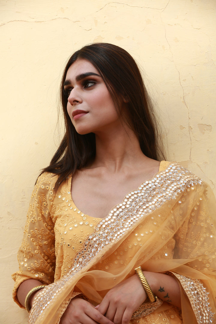 GLORY YELLOW SHARARA SET Gulabo Jaipur