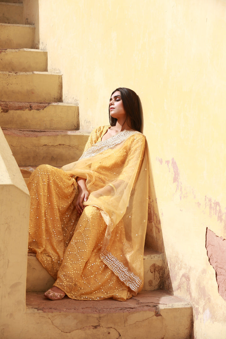 GLORY YELLOW SHARARA SET Gulabo Jaipur