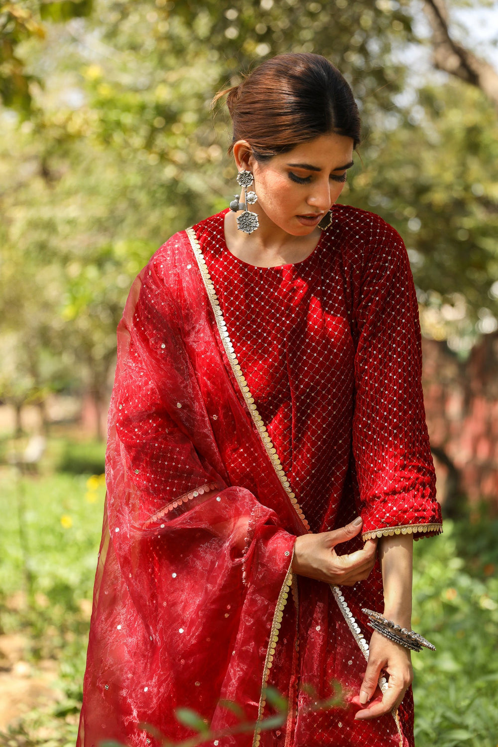 Gauhar Red Set Gulabo Jaipur