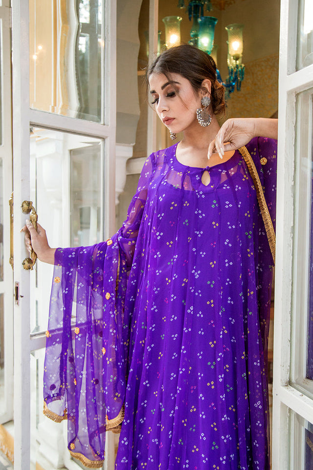 Gomti Purple Kurta Set
