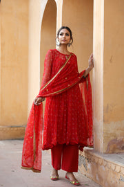 Gomti Red  Kurta Set 3