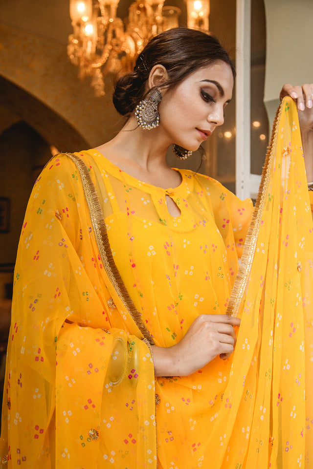 Gomti Yellow Kurta  Set