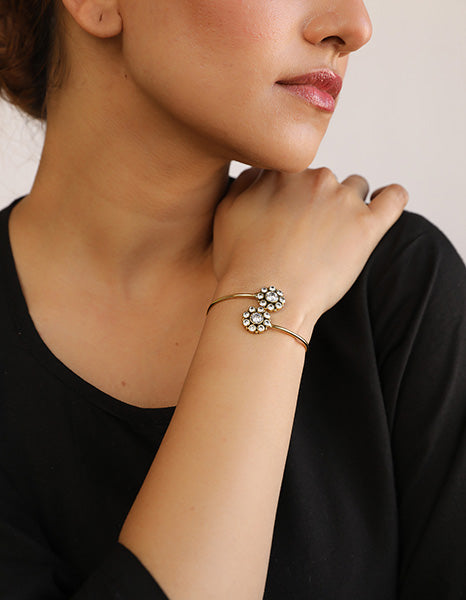 HANSA WHITE STONE BRACELET Gulabo Jaipur