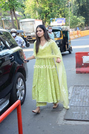 Hairat Green  Anarkali Set 3
