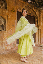 Hairat Green  Anarkali Set 6