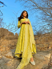 Hairat Green  Anarkali Set 8
