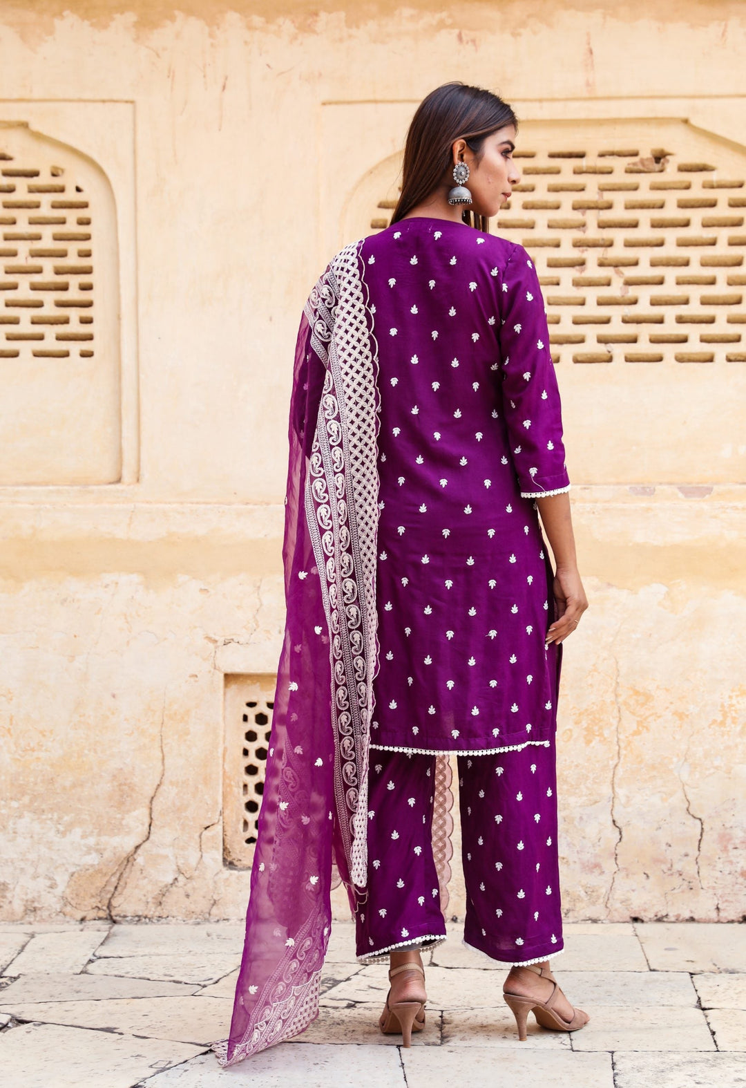 Hairat Purple Straight Set Gulabo Jaipur