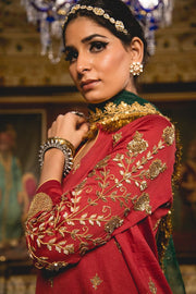 Chanderi Kurta Gotta Pati Zari Imama Maroon Sharara Set With Organza Dupatta 2