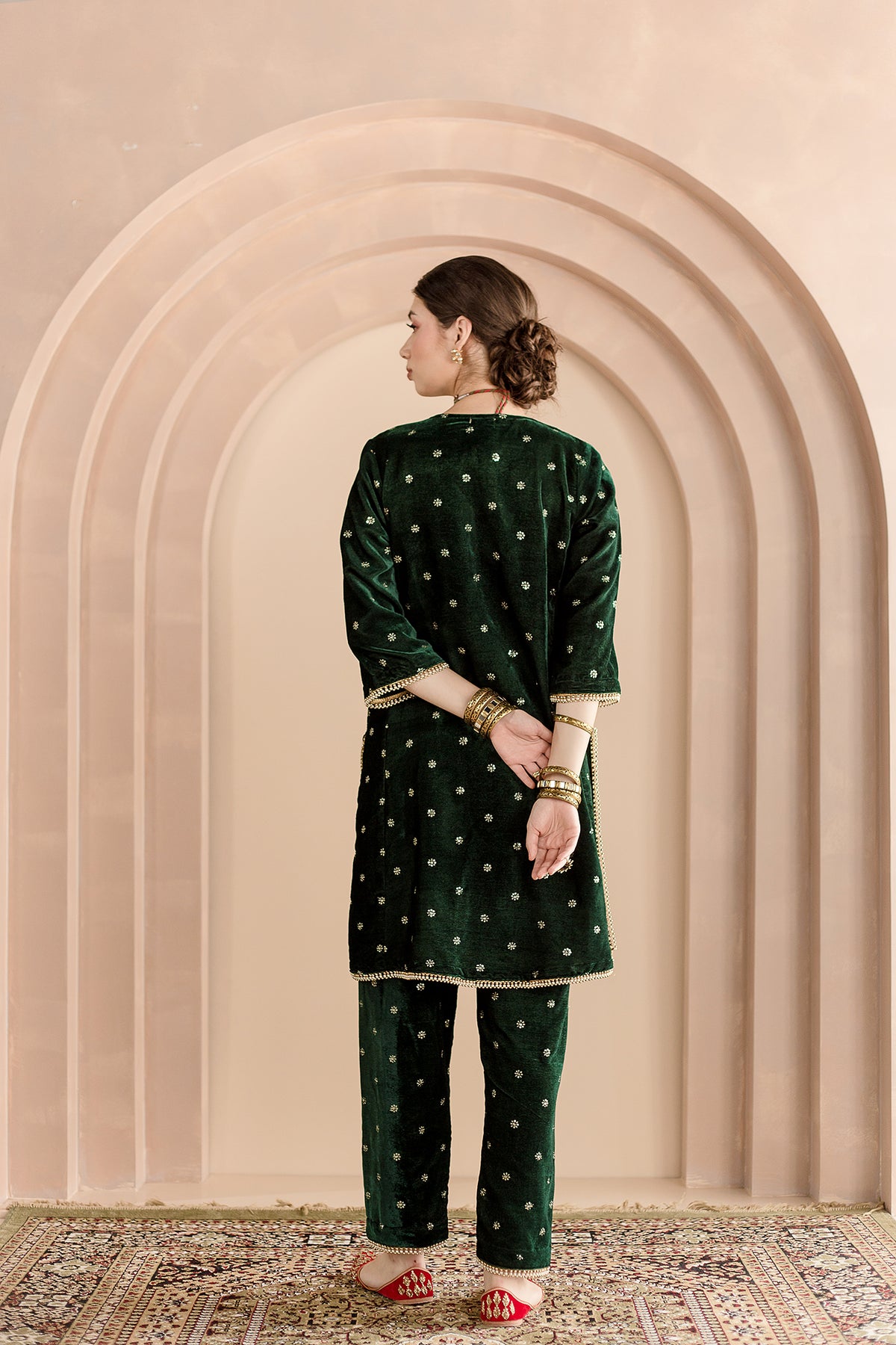 Chitra Green Kurta Set Gulabo Jaipur